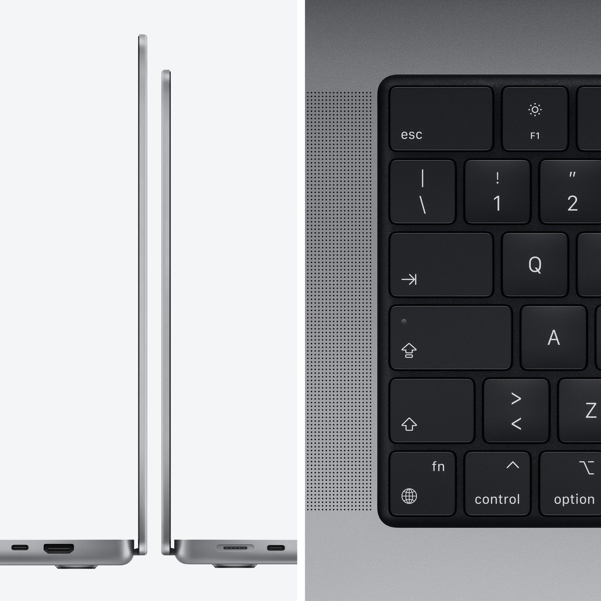 MacBook Pro 2021 (Belgisch toetsenbord) Space Grey 14" | M1 Pro 8-core | 32GB | 512GB | M1 Pro 14-core GPU - Refurbished Apple producten - Apple M1 Pro - 512GB SSD - 3456x2234 - MacOS Tahoe