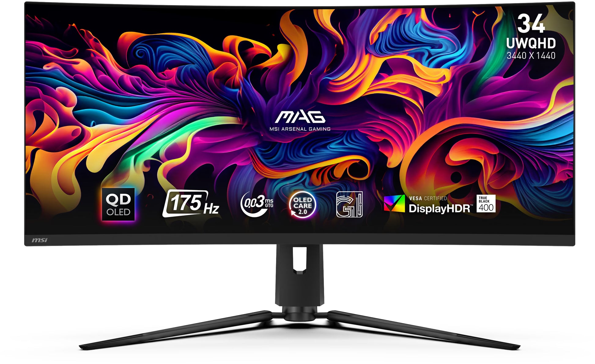 MAG 341CQP QD-OLED Zwart | 34" Monitor - Refurbished monitoren - 3440x1440