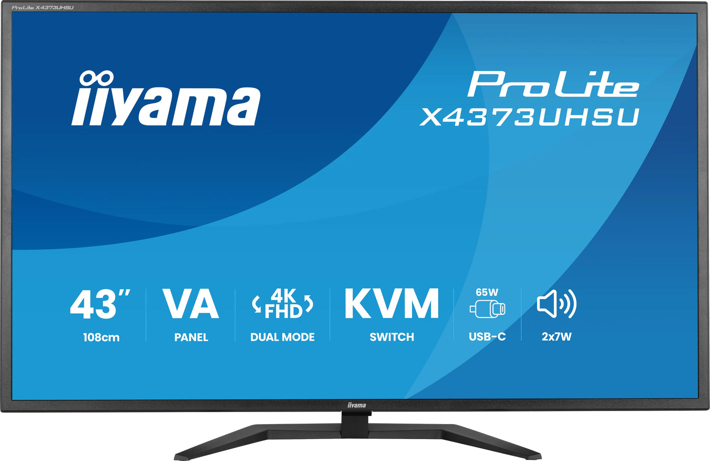 ProLite X4373UHSU-B2 Zwart | 43" | 3840x2160 (4K)