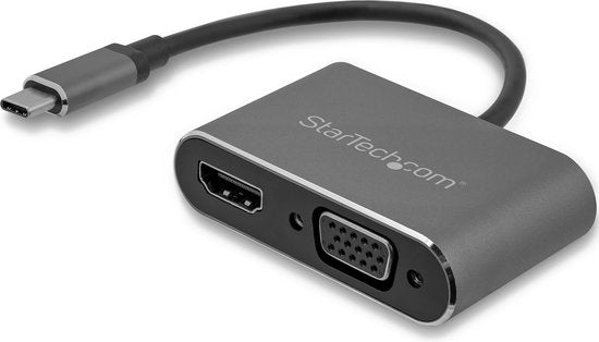 USB-C naar VGA en HDMI adapter 2-in-1 4K 30Hz space grijs