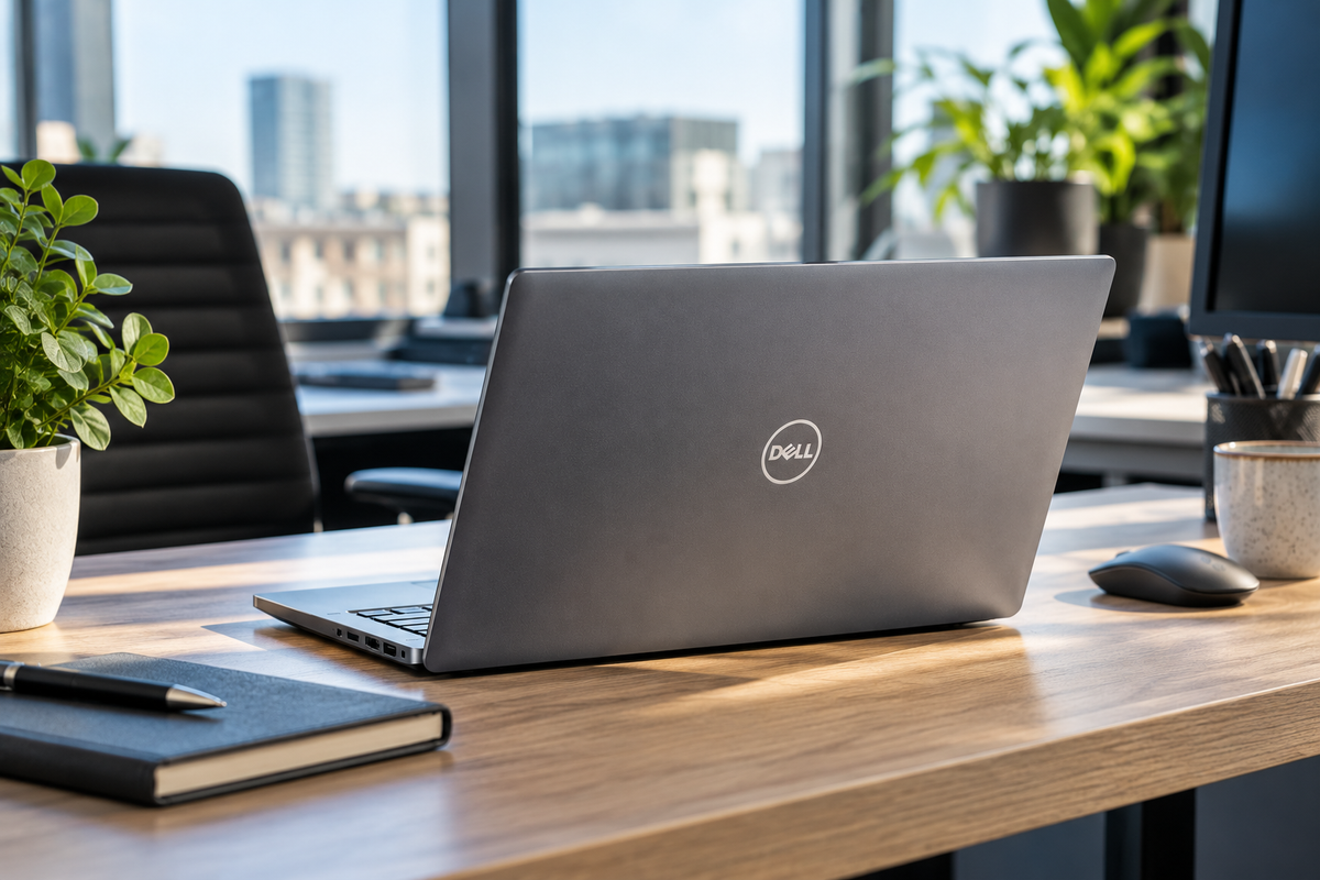 Moderne werkplek met dell latitude