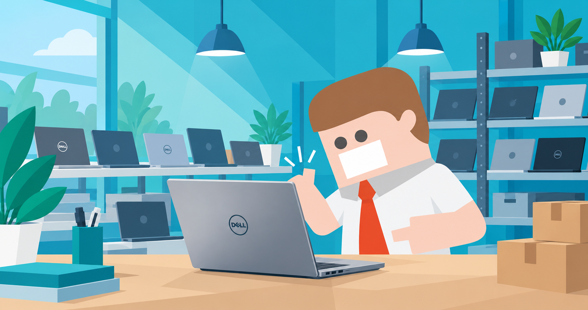 Dell Latitude mascotte Daans Magazijn